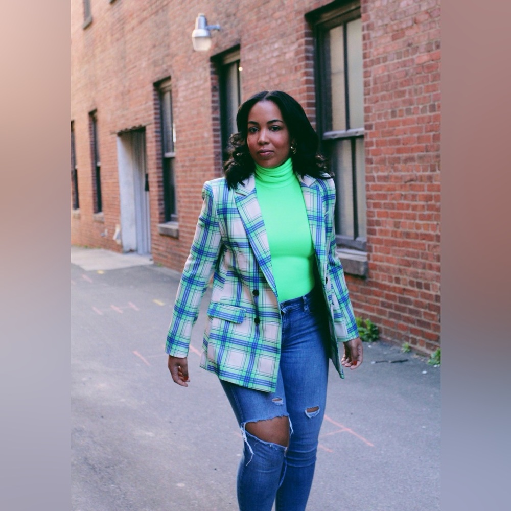 ASOS plaid blazer size 8 worn once
